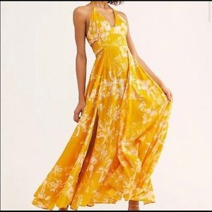 Free people lille hawaii honey maxi dress
